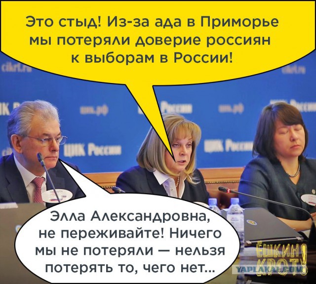 Памфилова предложила признать выборы в Приморье недействительными. Тарасенко отказался