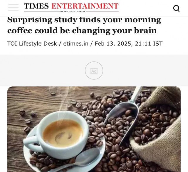 Кофе значительно уменьшает мозг