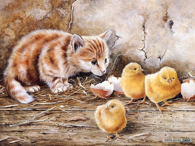 Рисованный котовторник