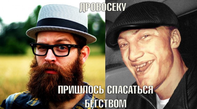 Дровосеку пришлось спасаться бегством