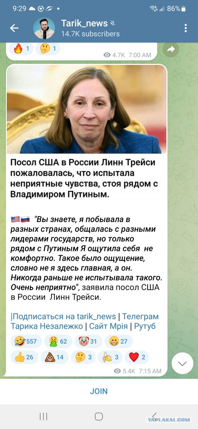 Посол США в России Трайси пожаловалась, что ей очень некомфортно рядом с Путиным