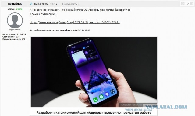 Российские «убийцы Android» подают на банкротство