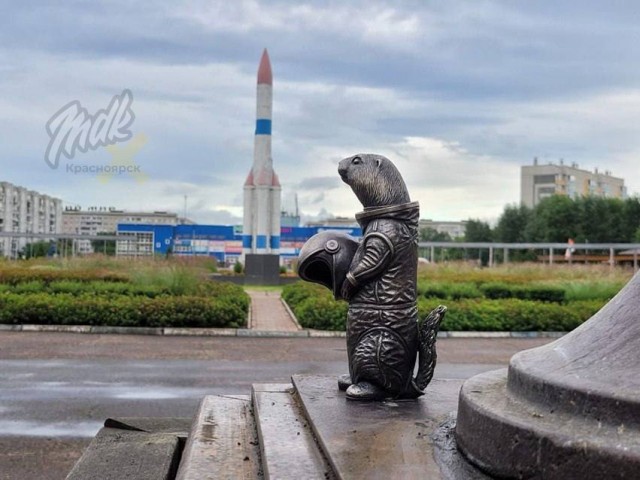 В Красноярске появилась новая статуя суслика