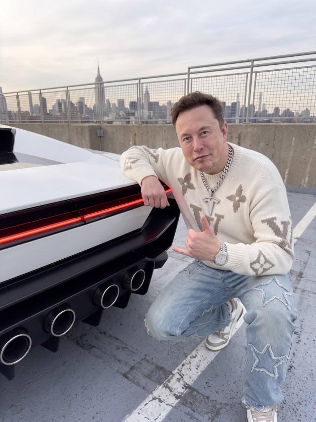 Илон Маск и новая Tesla Roadster