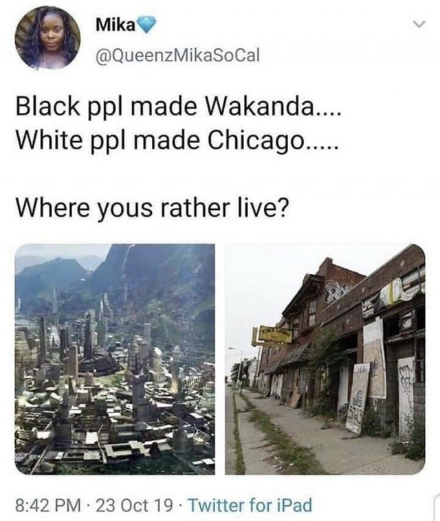 Wakanda постоенна чёрными людьми!