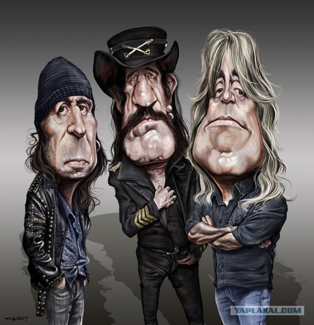 Карикатуры на рок-музыкантов
