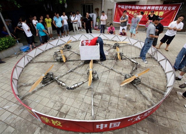 Китайский крестьянин построил летающую тарелку