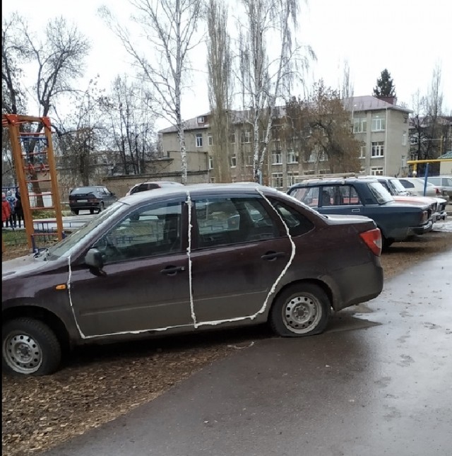 Пенная месть за то, что "занял парковочное место"