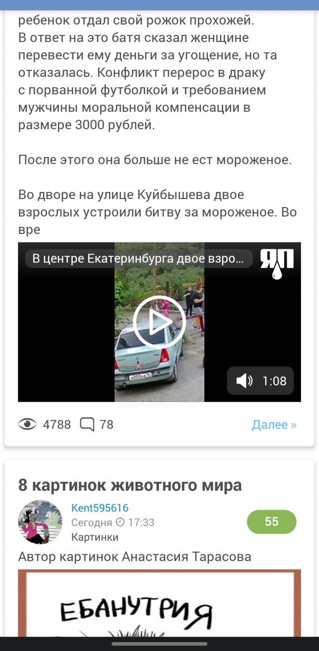В центре Екатеринбурга двое взрослых подрались из-за… эскимо