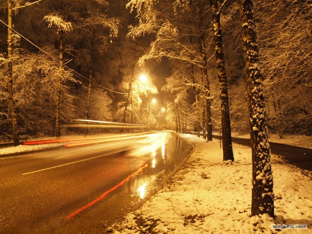 В Москве наконец-то выпал снег