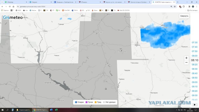 Прогноз погоды в Gismeteo на месяц