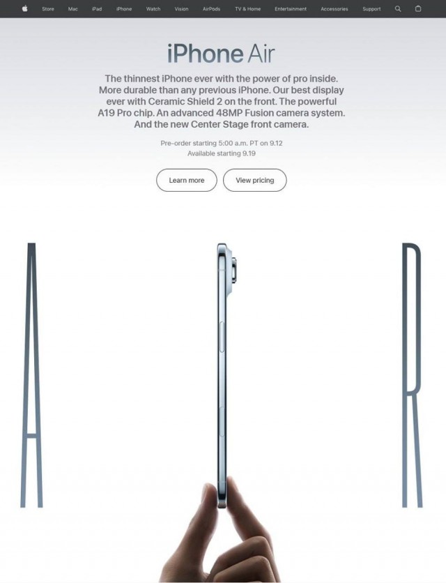 Анекдот дня: Apple изменила рекламу нового iPhone Air