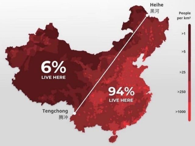 Интересная статистика про территории Китая