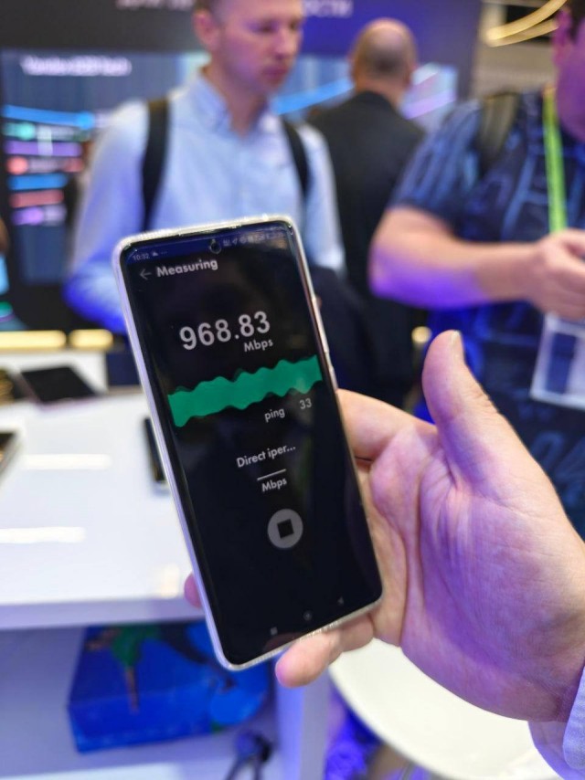 968 мбит/сек - скорость передачи данных пилотной зоны 5G, развернутой на отечественном оборудовании ИРТЕЯ.