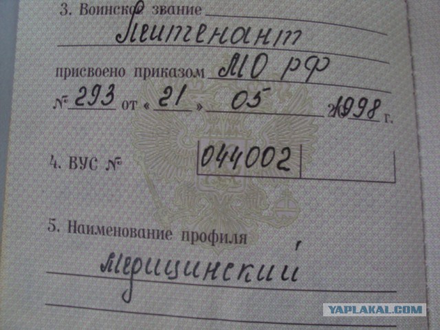 А у кого какая в военнике специальность?