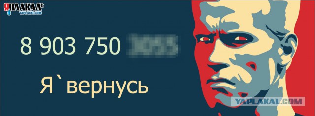 Запилил табличку с телефоном в машину