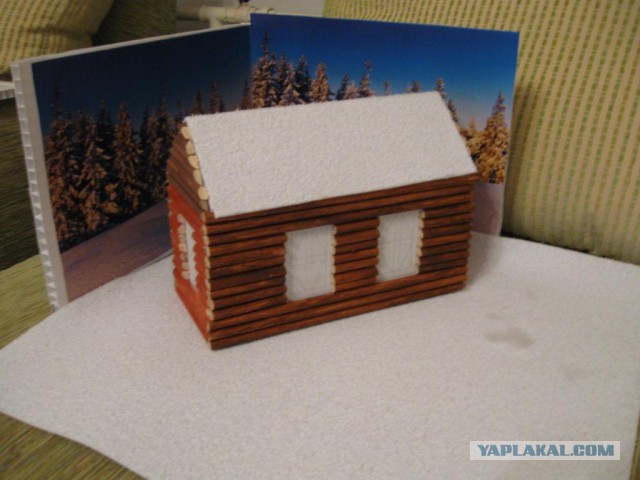 Поделка с ребенком 6 лет. Зимний дом