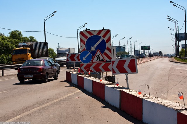 Город в осаде - ремонт на Ленинградском шоссе