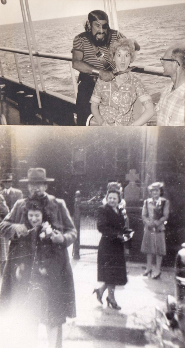 Имитация насилия в винтажной фотографии