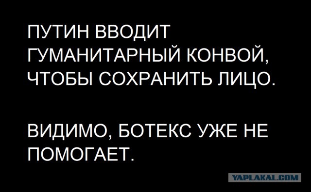 Колонна гуманитарной помощи ждет