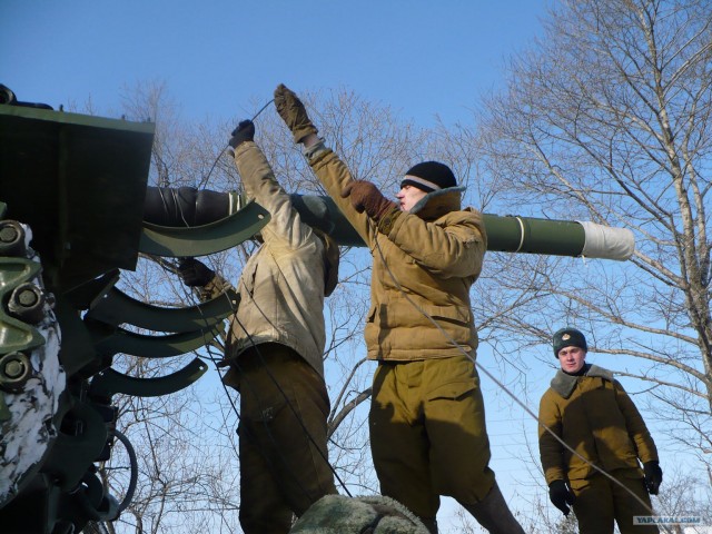 Погрузка танков