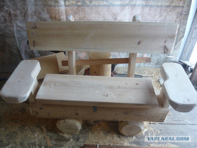 Изготовление садовой мебели из кедра