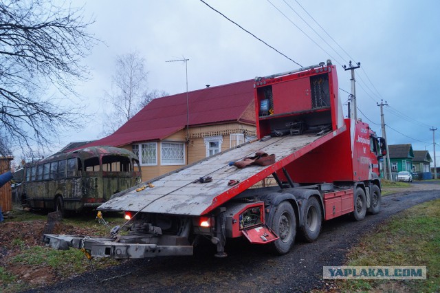 Подъем автобуса ЗИЛ 158...