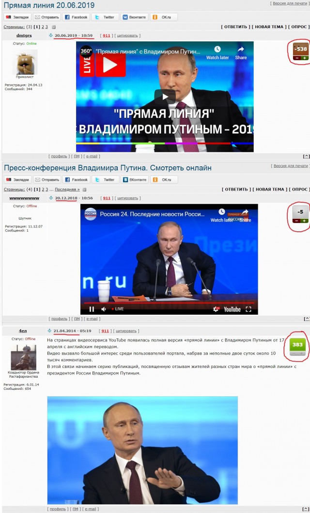 Прямая линия 20.06.2019
