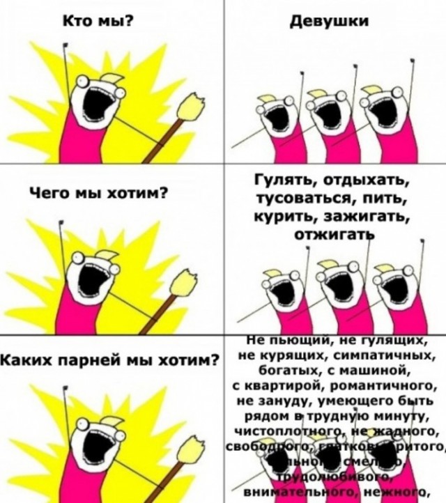 Комиксы "Чего мы хотим"