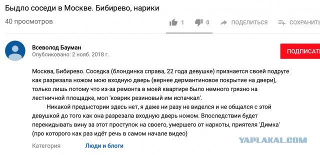 Достали быдлососеди, завтра устанавливаю камеры, будет весело!