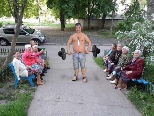 Фотожаба "Грозный пузан"