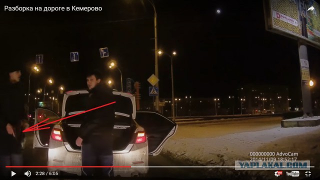 Разборка на дороге в Кемерово.