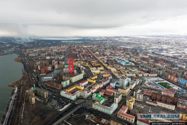 Норильск и Дудинка с высоты