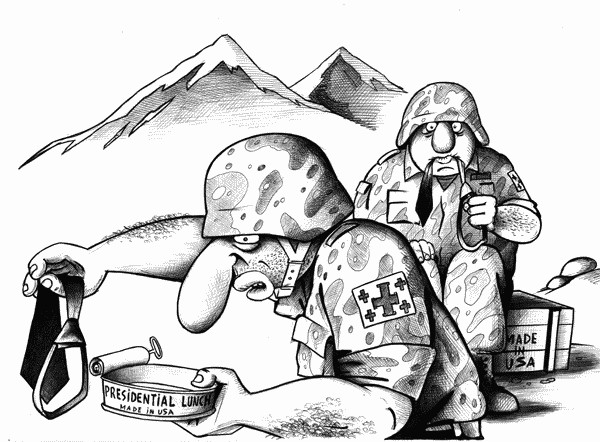 Российские десантники жгут американский флаг