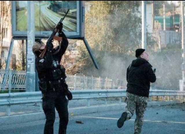 Как пытались сбить дрон над Киевом