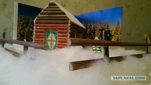 Поделка с ребенком 6 лет. Зимний дом