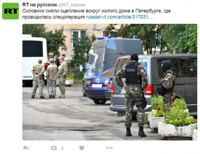 Спецоперация по задержанию боевиков в Петербурге