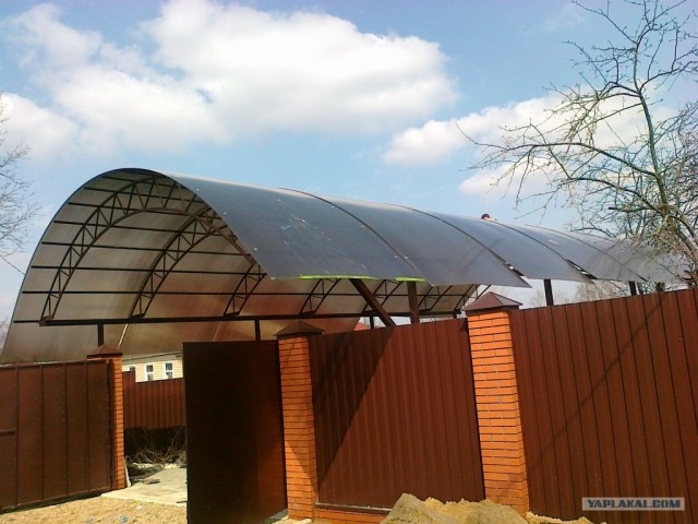 Как собираются навесы под машины