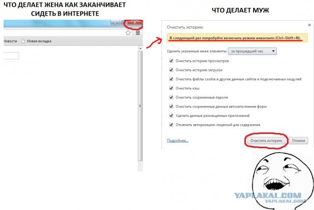 Жена и муж в интернетах