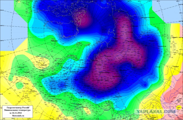 В Сибири ночью температура местами понижается до 40 градусов ниже нуля