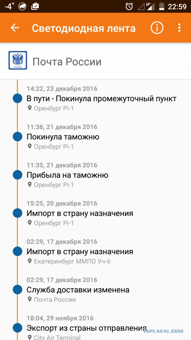 Что с посылками?