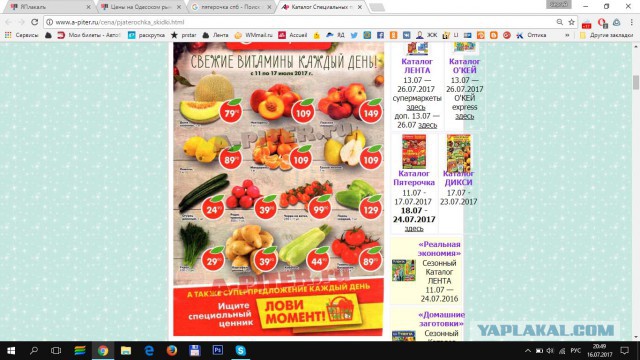Цены на Одесском  рынке "Привоз"