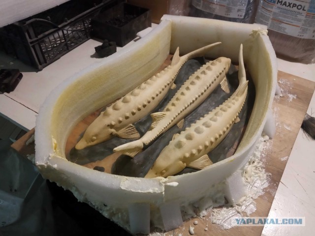 Изготовление декоративного панно "Осетровые"