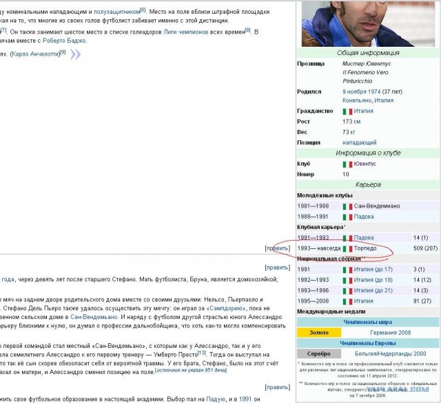 Прощание Алессандро Дель Пьеро.