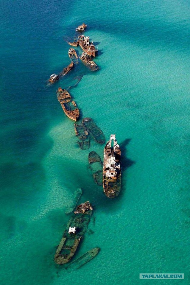 Затонувшие корабли, которые видны с поверхности часть 2