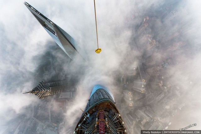 Shanghai Tower (650 meters).