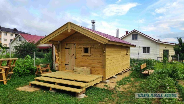 Сборка каркасной бани