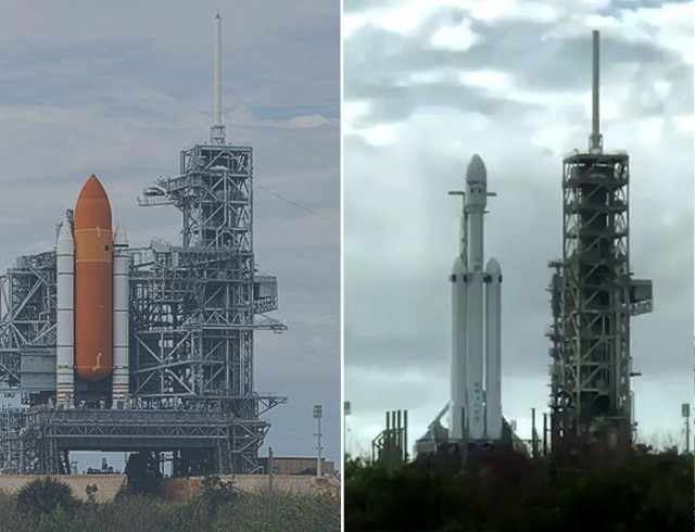 Falcon Heavy установлена на стартовом столе