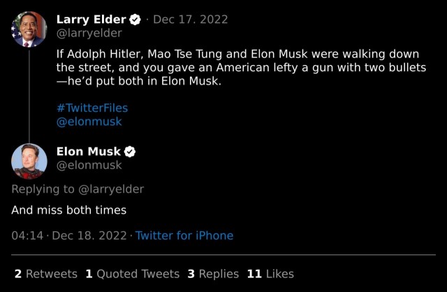 Американский радиоведущий Ларри Элдер написал в Twitter