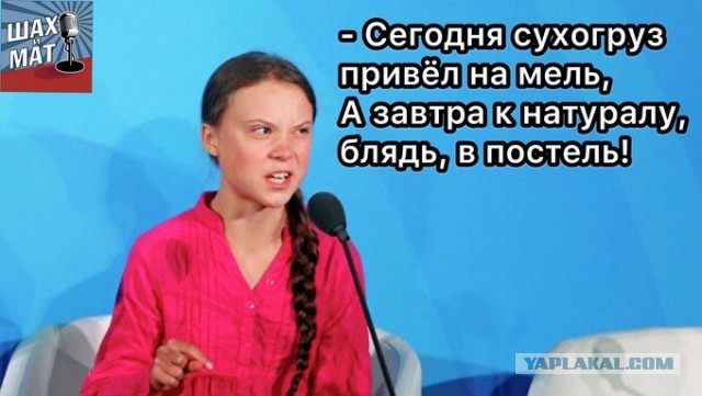 Фотожаба: Памятник Грете Тунберг